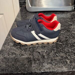 Carters Simple Joys Navy Blue Sneakers with Red Lining NWOT